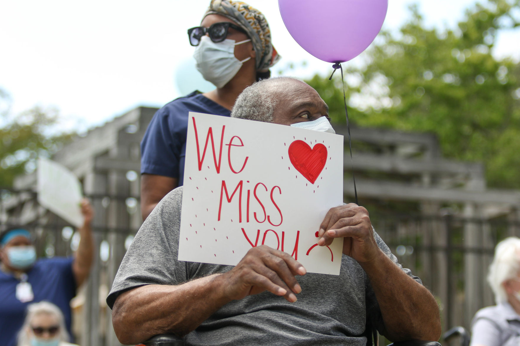 Car parade for Oak Park Nursing Home and Independent Living Community residents